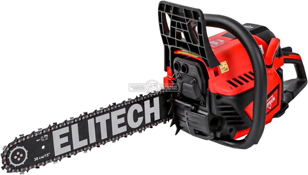 Бензопила Elitech ПБ 5226C 15" (PRC, 52 куб.см, 1.9 кВт/ 2.6 л.с, 0.325"-1.3-64E, 5.4 кг)