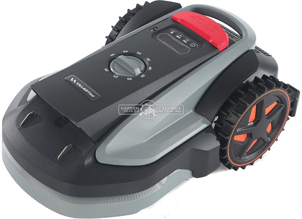 Газонокосилка робот Villartec MI 800V (площадь газона до 800 м2, беспроводной, 18 см, WI-FI, BT, 3D камера с ИИ, 20В / 4.0 Ач)
