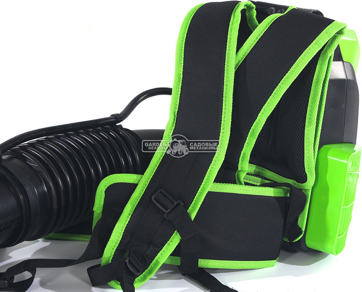 Воздуходувка аккумуляторная ранцевая GreenWorks GD60BPB без АКБ и ЗУ (PRC, BL 60В, 225 км/ч, 15 м3/мин, 3.8 кг)