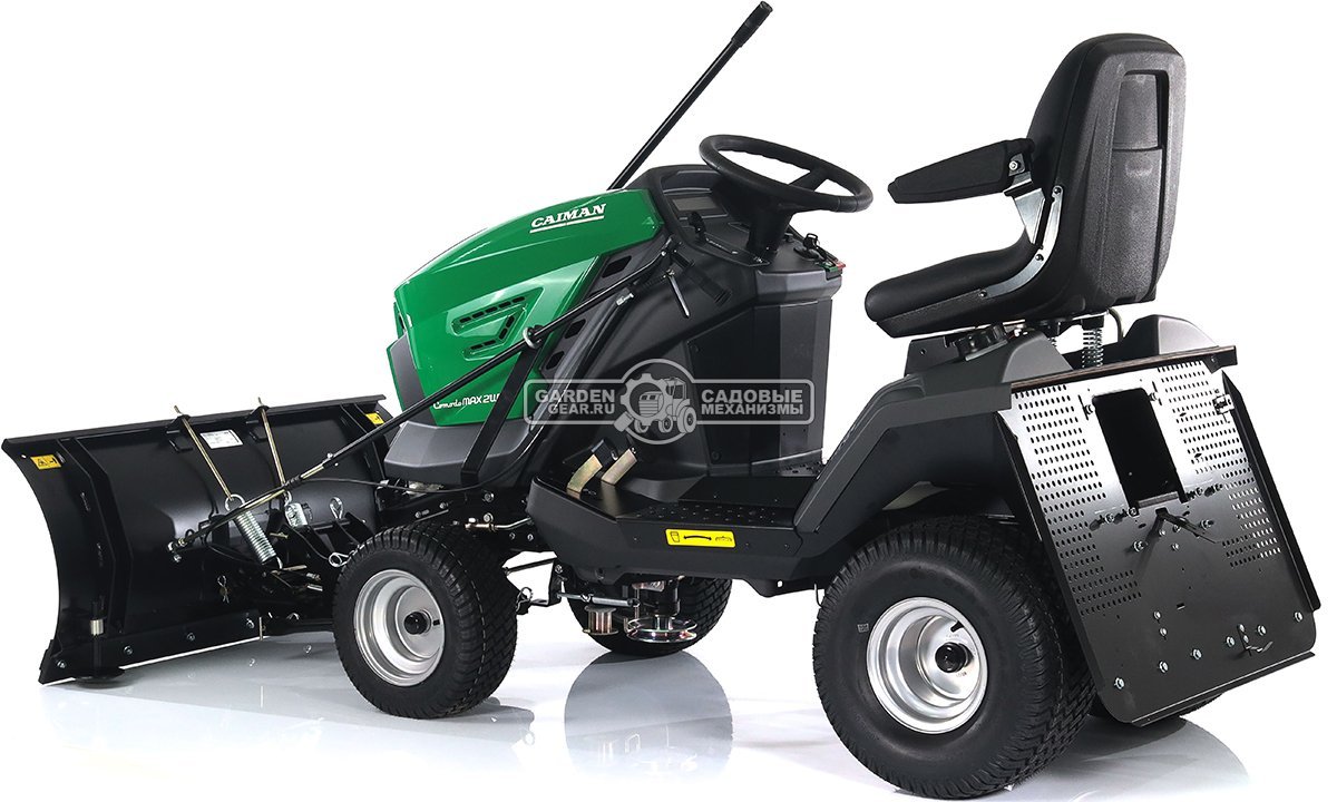 Садовый трактор Caiman Comodo Max 2WD 107D2C2 с отвалом 120 см и цепями на колеса