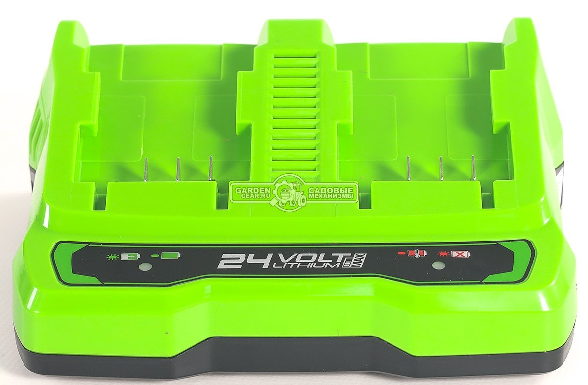 Зарядное устройство GreenWorks G24X2UC2 двойное для аккумуляторов 24В (2 А)