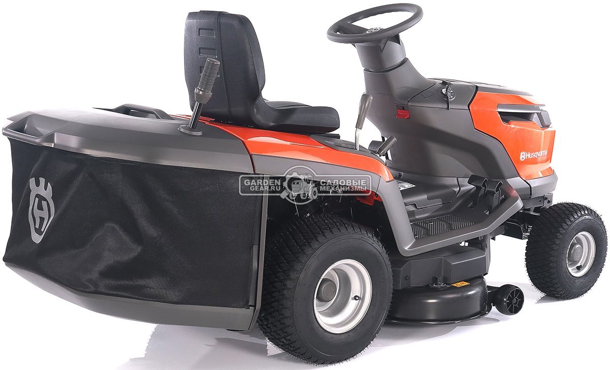 Садовый трактор Husqvarna TC 112 (PRC, Husqvarna 413AE, 413 куб.см., гидростатика, травосборник 220 л., ширина кошения 95 см, 198 кг.)