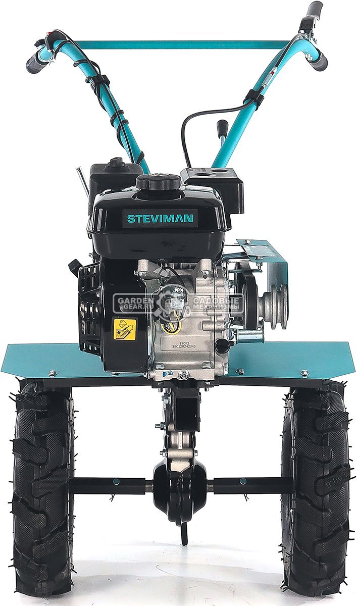 Мотоблок Steviman MT-100 (RUS, колеса 4,00х8, EST 212 см3, 85 см, 2 вперед/1 назад, шкив, 70 кг)