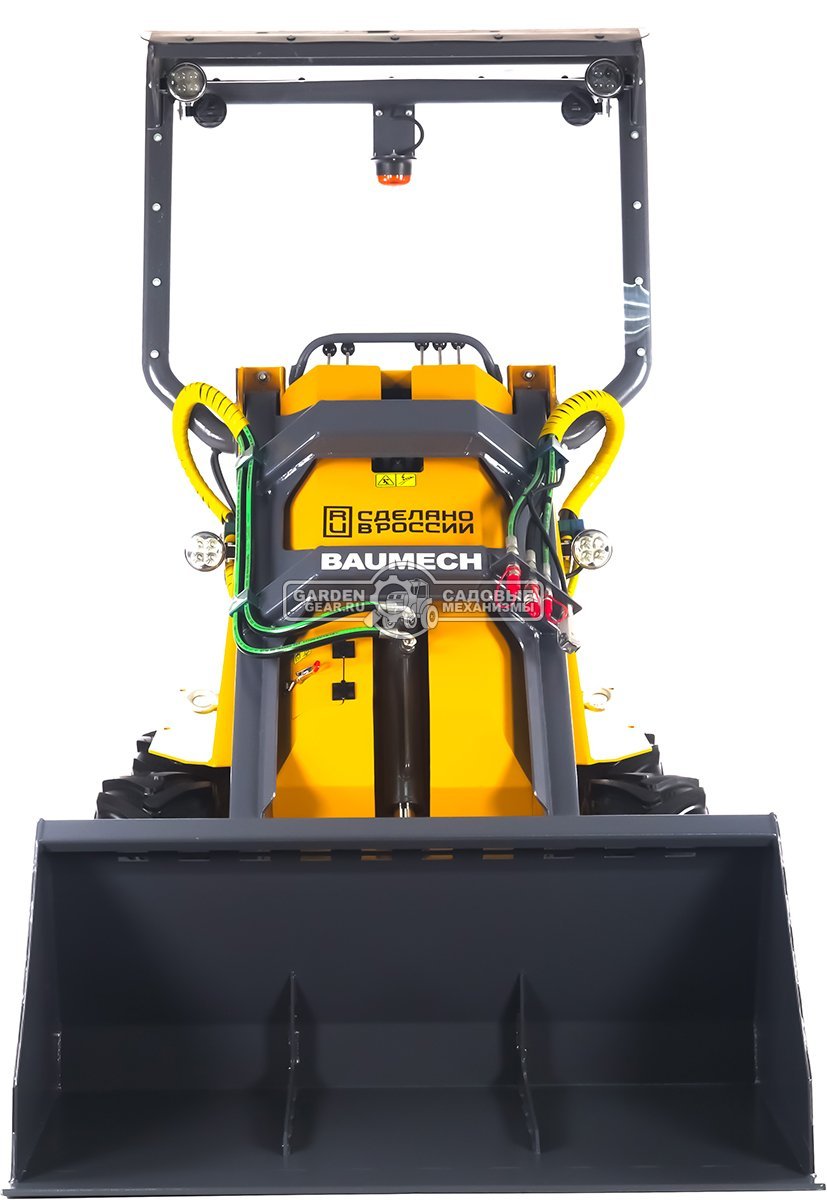 Универсальная машина мини-погрузчик Baumech ML-02 + ковш для снега 120 см., + каркас безопасности с двигателем Zongshen GB460E