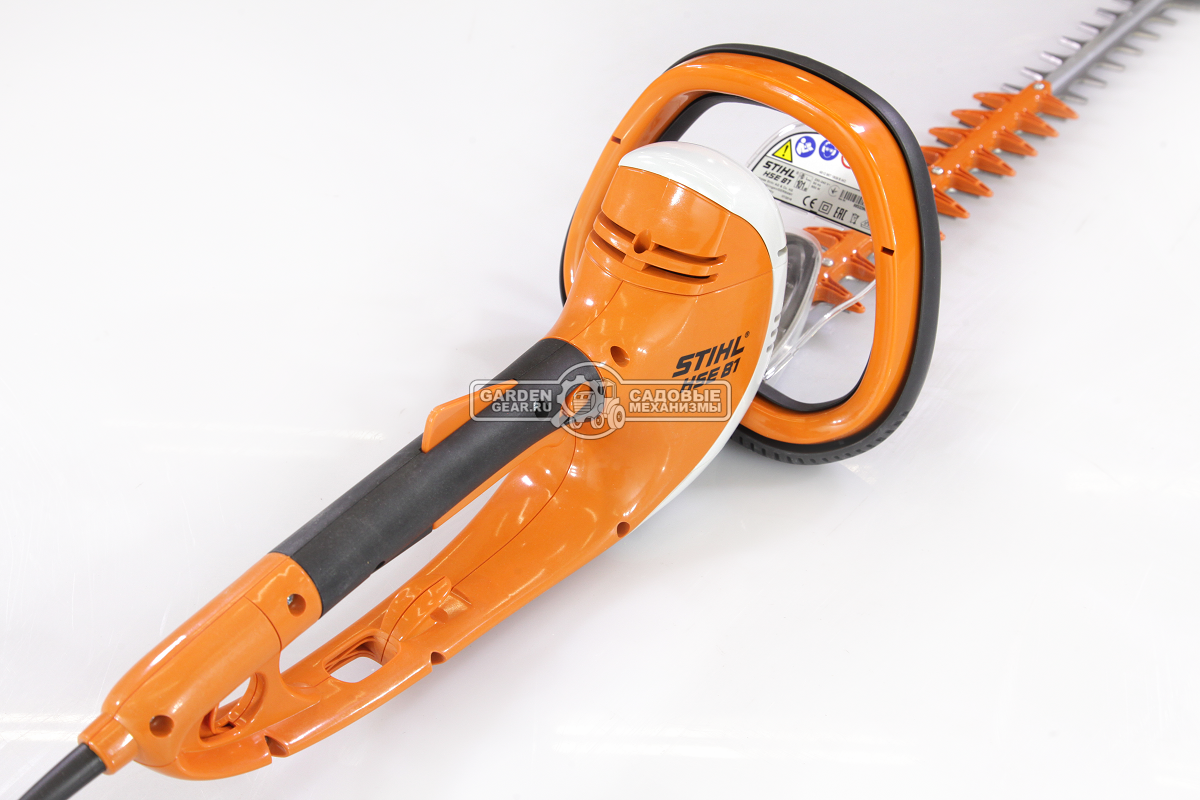 Кусторез электрический Stihl HSE 81 нож 60 см (650 Вт, расстояние между зубьями 36 мм., поворотная рукоятка, 4.2 кг)