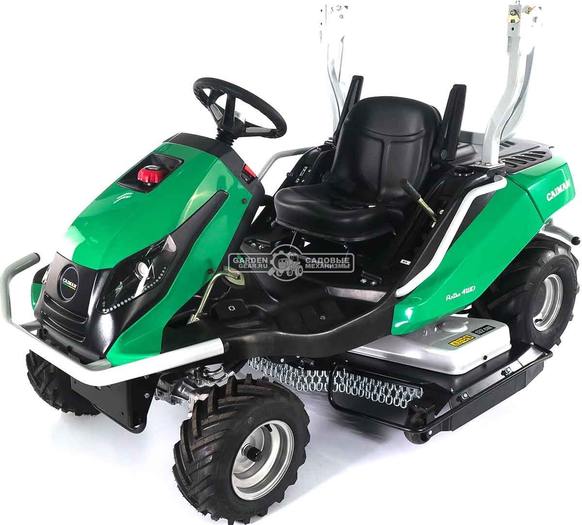 Садовый трактор для высокой травы и работы на склонах Caiman Anteo 4WD 137D2K (CZE, Kawasaki FS730 V-Twin, 726 куб.см., 132 см, дифференциал, 427 кг.)