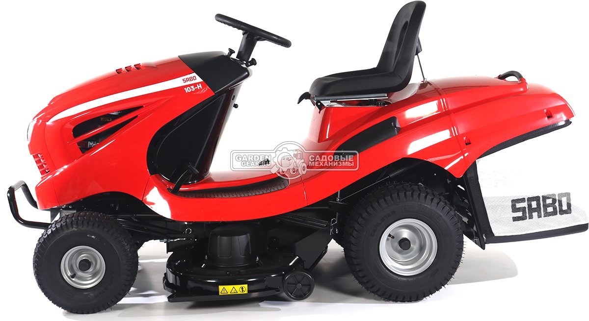 Садовый трактор SABO 103-H (GER, Sabo V-Twin, 708 куб.см., гидростатика, травосборник 250 л., ширина кошения 102 см, 242 кг.)