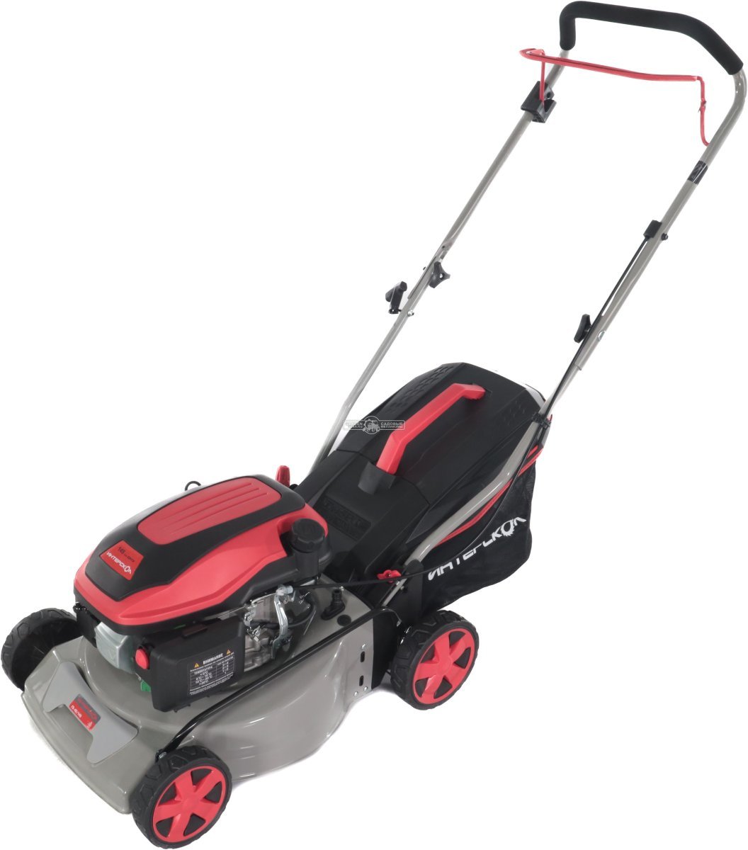 Газонокосилка бензиновая несамоходная Интерскол ГБ-42/145 Стандарт (PRC, 41 см, 145 см3, 40 л, сталь, 17.5 кг)