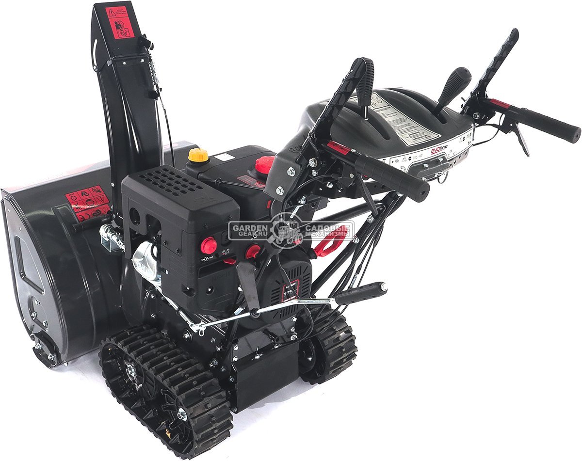 Снегоуборщик Evoline SBG 700 TLE гусеничный (PRC, 70 см, Loncin, 383 см3, эл/стартер 220В, фара, разблокировка гусениц, подогрев рукояток, 120 кг)