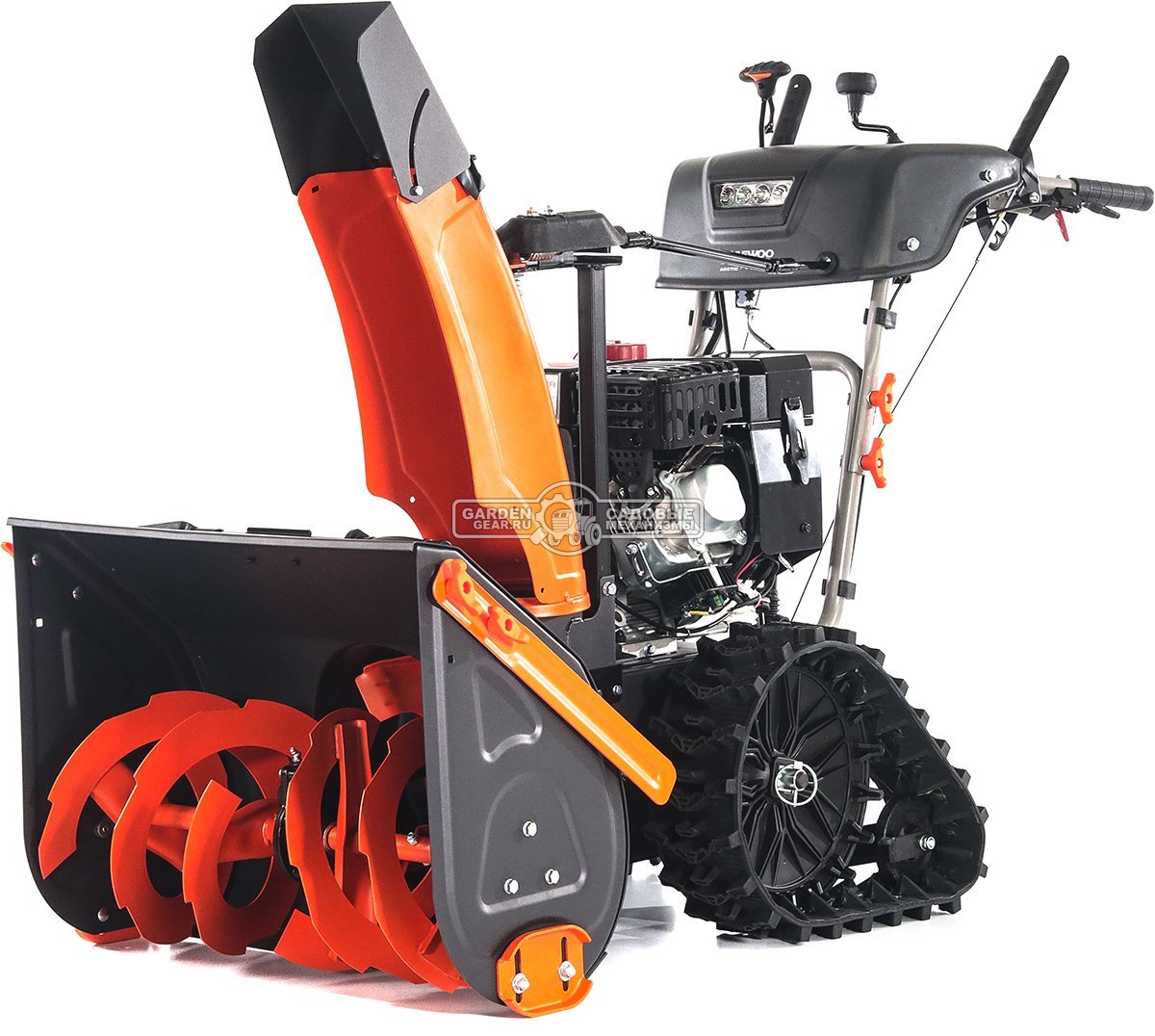 Снегоуборщик Daewoo DAST 427 (EFI) гусеничный (PRC, 68 см, Daewoo WXE 300 EFI, 260 см3, запуск от аккумулятора, фара, гусеницы Arctic track, 120 кг.)