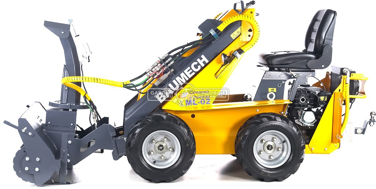 Универсальная машина мини-погрузчик Baumech ML-02 + роторный снегоуборщик 110 см., с двигателем Zongshen GB460E