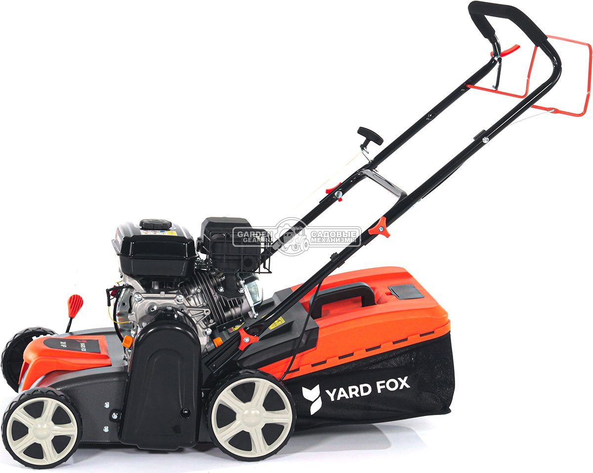 Вертикуттер - аэратор бензиновый Yard Fox 38VP (PRC, 38 см, 196 см3, ножи + пружины, 45 л, 32 кг)