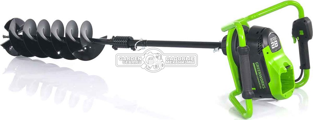 Мотобур аккумуляторный GreenWorks GC-AUGER с шнеком 20 см. без АКБ и ЗУ (PRC, BL 82В, 110 Нм, для одного/двух операторов, реверс, 19.5 кг)