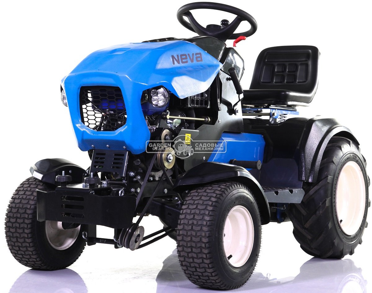 Садовый трактор Нева MT1-ZS (RUS, дека 110 см. - опция, Zongshen GB420SE, 420 см3, механич.трансмиссия, фара, боковой выброс, 395 кг)