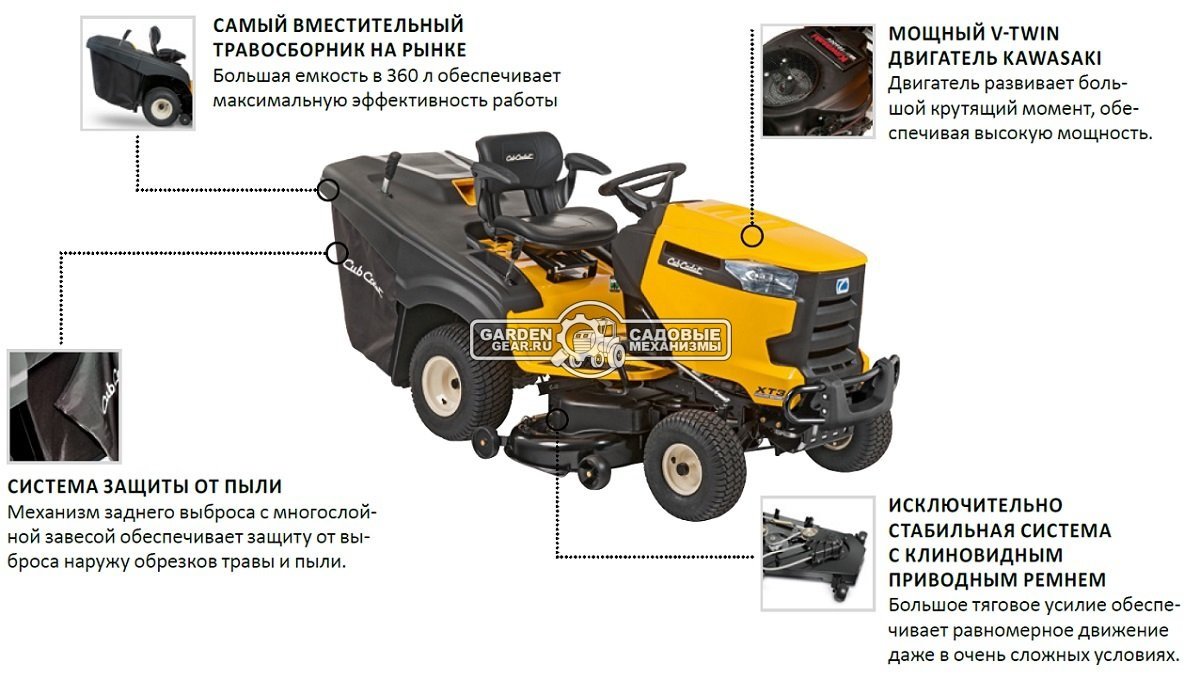 Снегоуборочный трактор Cub Cadet XT3 QR95 с 3X роторным снегоуборщиком и цепями на колеса