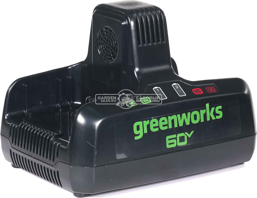 Зарядное устройство GreenWorks G60DC10 двойное быстрой зарядки для аккумуляторов 60В (2 х 5 А)