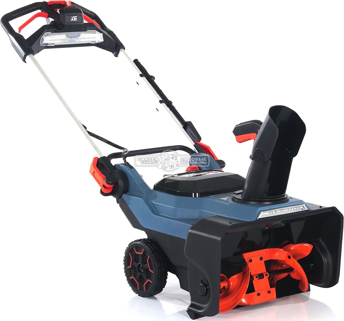 Снегоуборщик аккумуляторный Senix STX6-H-EU с АКБ 6 А/ч и ЗУ (PRC, Li-ion BL 60В, 3500 Вт, ширина 53 см, LED фара, подогрев рукоятки, 15 кг)
