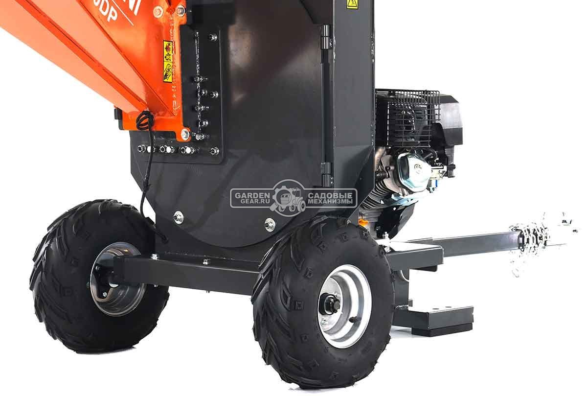 Измельчитель веток ZimAni LS 150 DP (PRC, Loncin 420 куб.см., 15 л.с., с эл. старт, дисковый, ветки до 100 мм, одноосный прицеп, 285 кг)