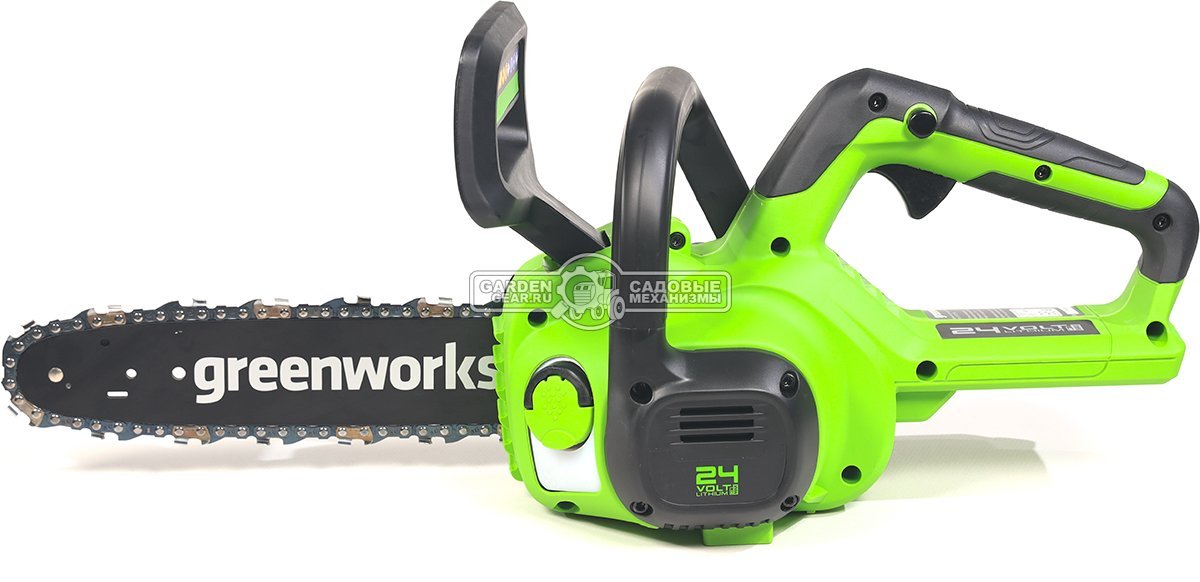 Пила аккумуляторная цепная GreenWorks G24CS25 10&quot; c АКБ 4 А/ч и ЗУ (PRC, 24В, 3/8&quot;-1.1-46E, 2.7 кг)