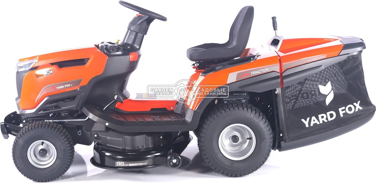 Садовый трактор Yard Fox Optima T 98 RСH (PRC, Loncin 452 куб.см., гидростатика, травосборник 260 л, ширина кошения 98 см, 200 кг)