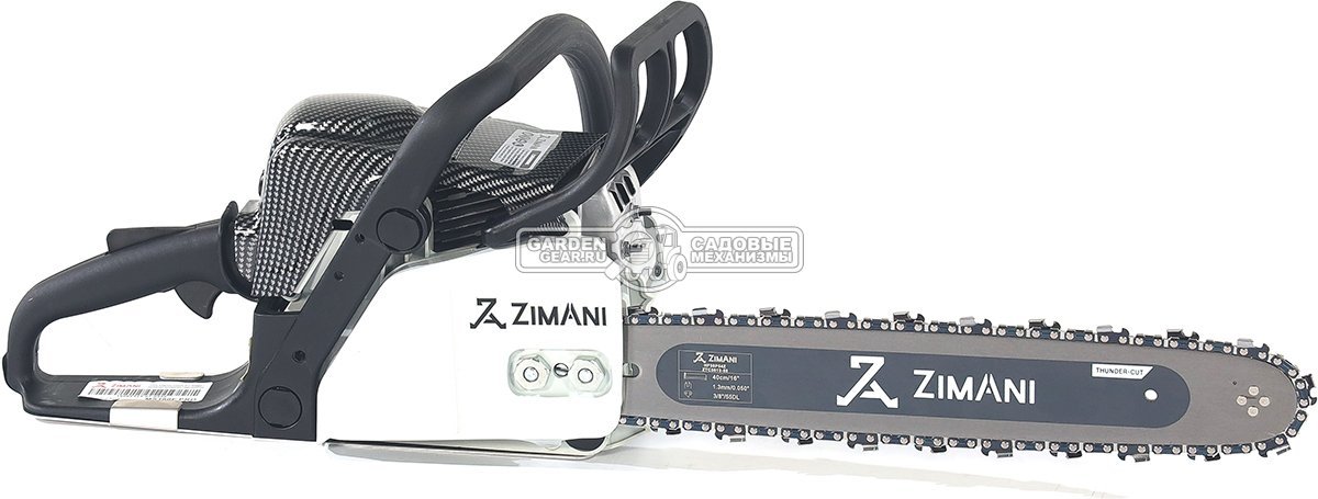 Бензопила ZimAni MS 180E Pro 16" (PRC, 31.8 куб.см., 1.5 кВт/2.0 л.с., 3/8", 1.3 мм, 55E, корпус Carbon Fiber, Walbro Carburetor, 4.2 кг)