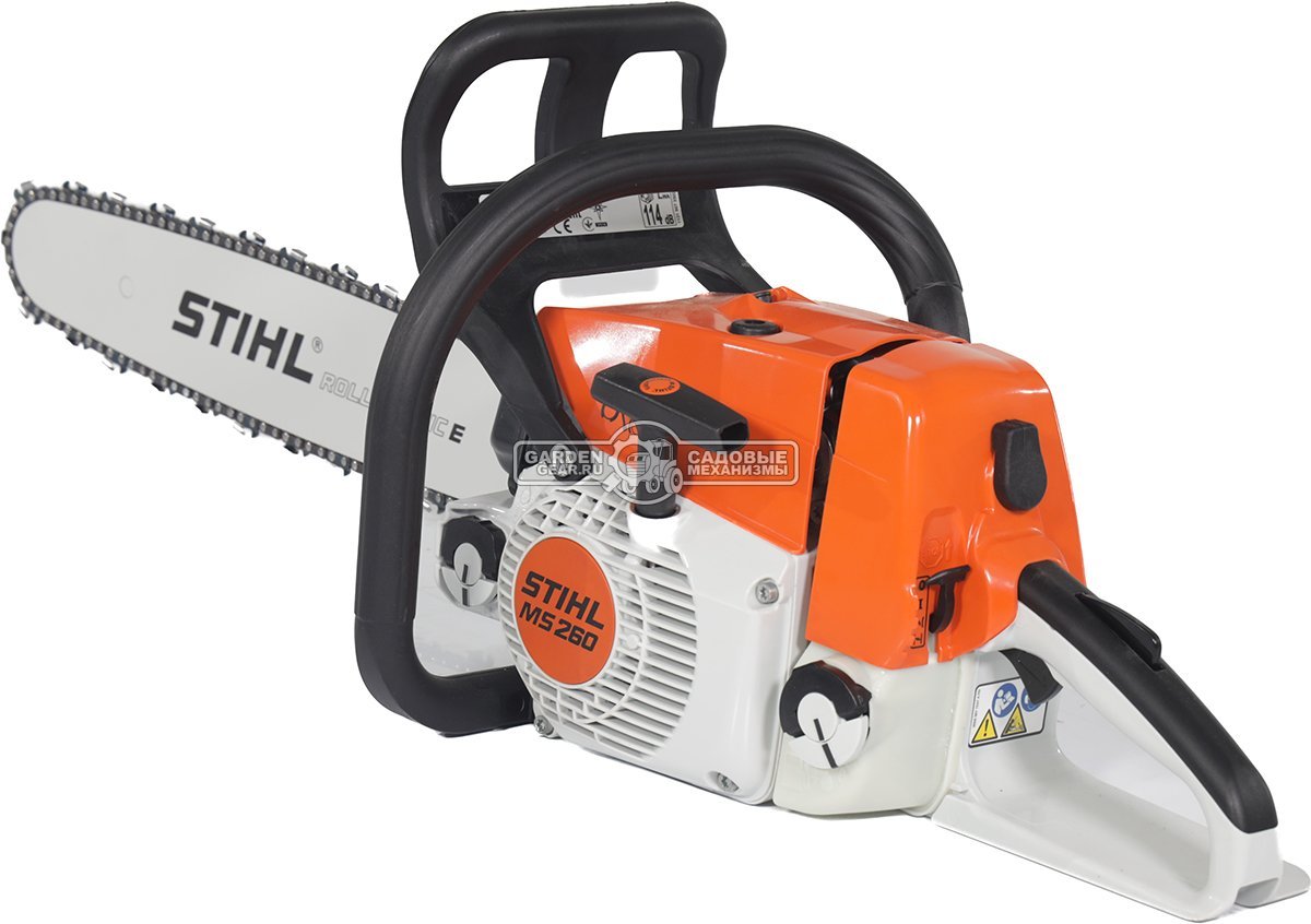 Бензопила Stihl MS 260 18&quot; (BRA, 50,2 куб.см., 2.6 кВт/3.5 л.с., ElastoStart, 0.325&quot;, 1.6 мм, 73E, 4.8 кг)