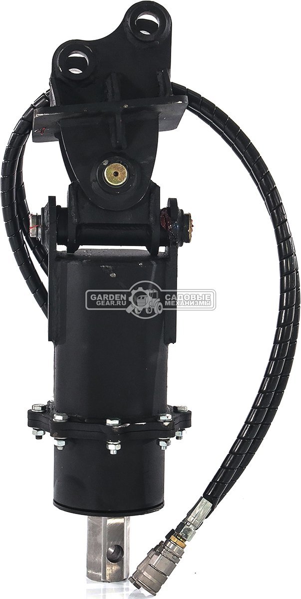 Ямобур (гидравлический вращатель) RED с переходной плитой для мини-экскаватора, 58,5 кг. 