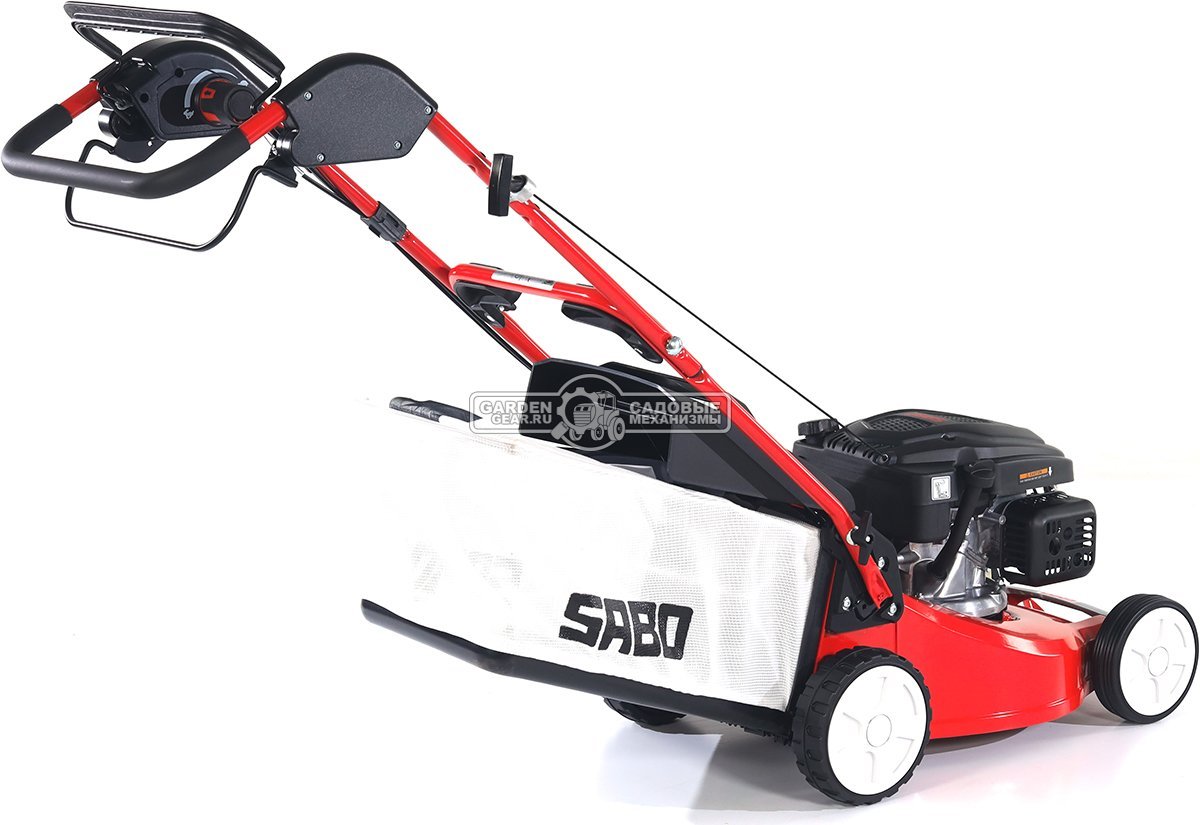 Газонокосилка бензиновая SABO 43-VARIO (GER, 43 см., Sabo, 166 куб.см., алюминий, Turbostar, вариатор, травосборник 65 л., 36,5 кг.)
