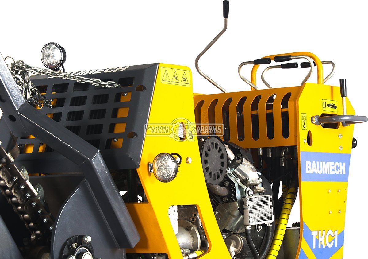 Самоходный гусеничный траншеекопатель Baumech ТКС1 с двигателем Zongshen GB750 EFI V-Twin инжектор (скорость копки грунта до 60 м/ч), 762 кг.
