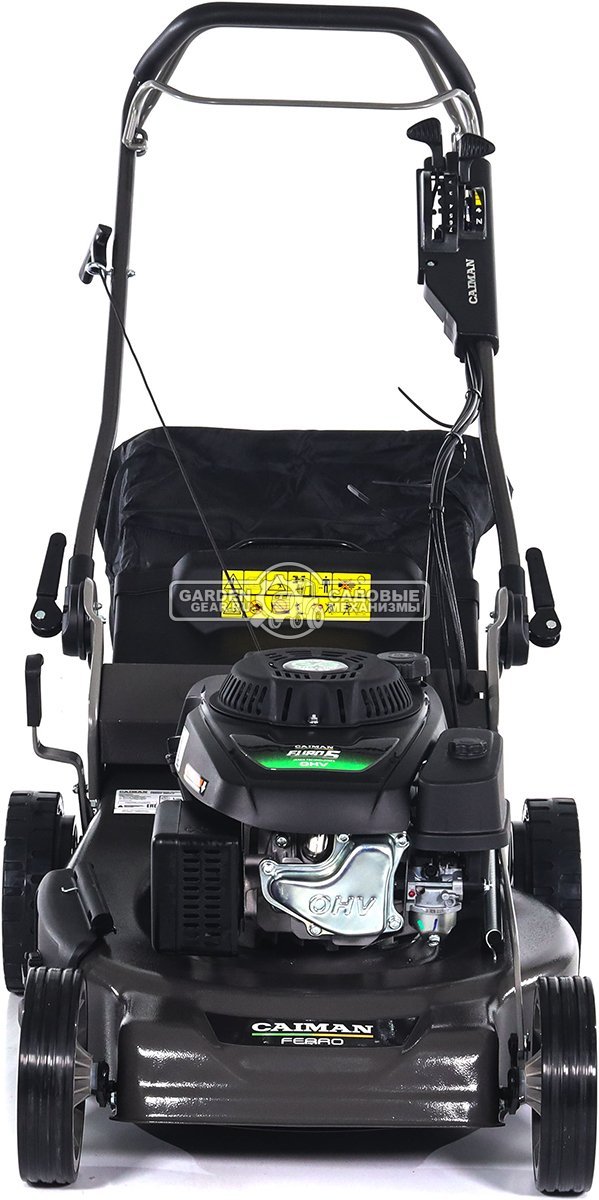 Газонокосилка бензиновая Caiman Ferro 55CLV (RUS, 55 см, Caiman Green Engine, 196 см3, сталь, вариатор, 4 в 1, 70 л, 50 кг)