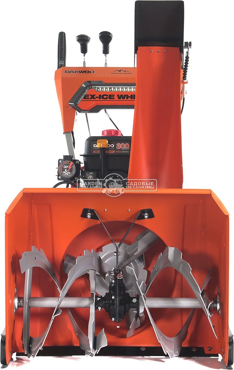 Снегоуборщик Daewoo DAST 9070 (PRC, 67 см., Daewoo, 298 куб.см., эл/стартер 220В, фара, скорости 5/2, колеса EX-ICE, подогрев рукояток, 112 кг.)