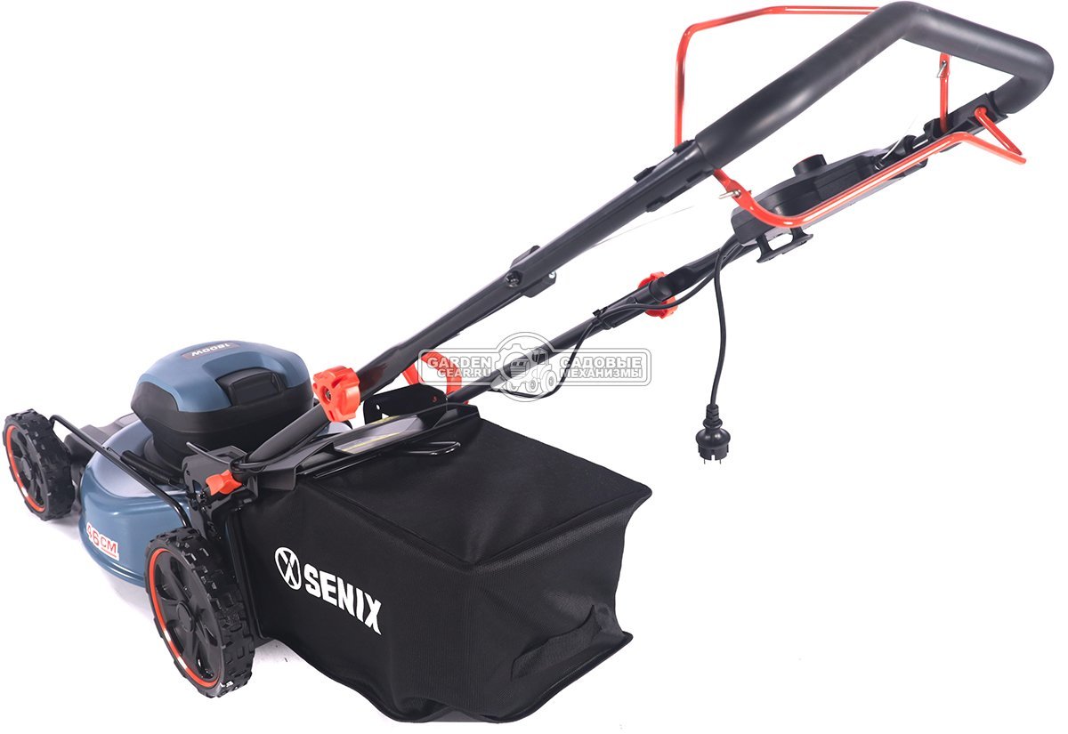 Газонокосилка электрическая самоходная Senix LSSE18-M-EU (PRC, 1800 Вт, 46 см, сталь, 55 л, 25 кг)