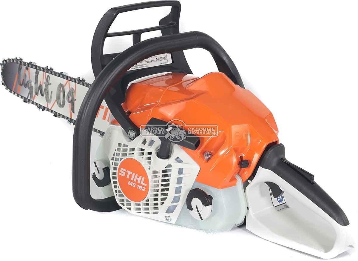 Бензопила Stihl MS 182 16" (PRC, 35,8 куб.см., 1,6 кВт/2,2 л.с., 2-Mix, 3/8", 1,3 мм., 55E, 4,6 кг.)