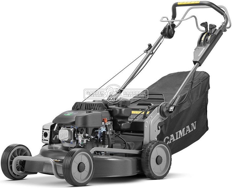 Газонокосилка бензиновая Caiman IXO Prime 55CLV BBC (RUS, 53 см, Caiman Green Engine, 224см3, сталь, кардан, тормоз ножа, 2 в 1, 70 л, 58 кг.)