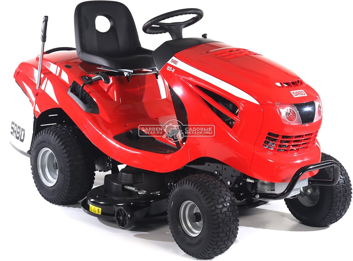 Садовый трактор SABO 103-H (GER, Sabo V-Twin, 708 куб.см., гидростатика, травосборник 250 л., ширина кошения 102 см, 242 кг.)