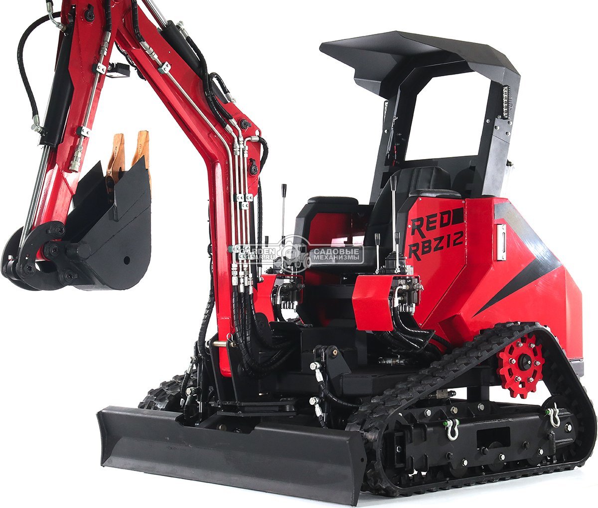 Гусеничный экскаватор RED Rhino RBZ-12 максимальная комплектация, Zongshen GB750EFI 30 л.с., глубина копания 2,1 м., ковш 250 мм., 1300 кг.