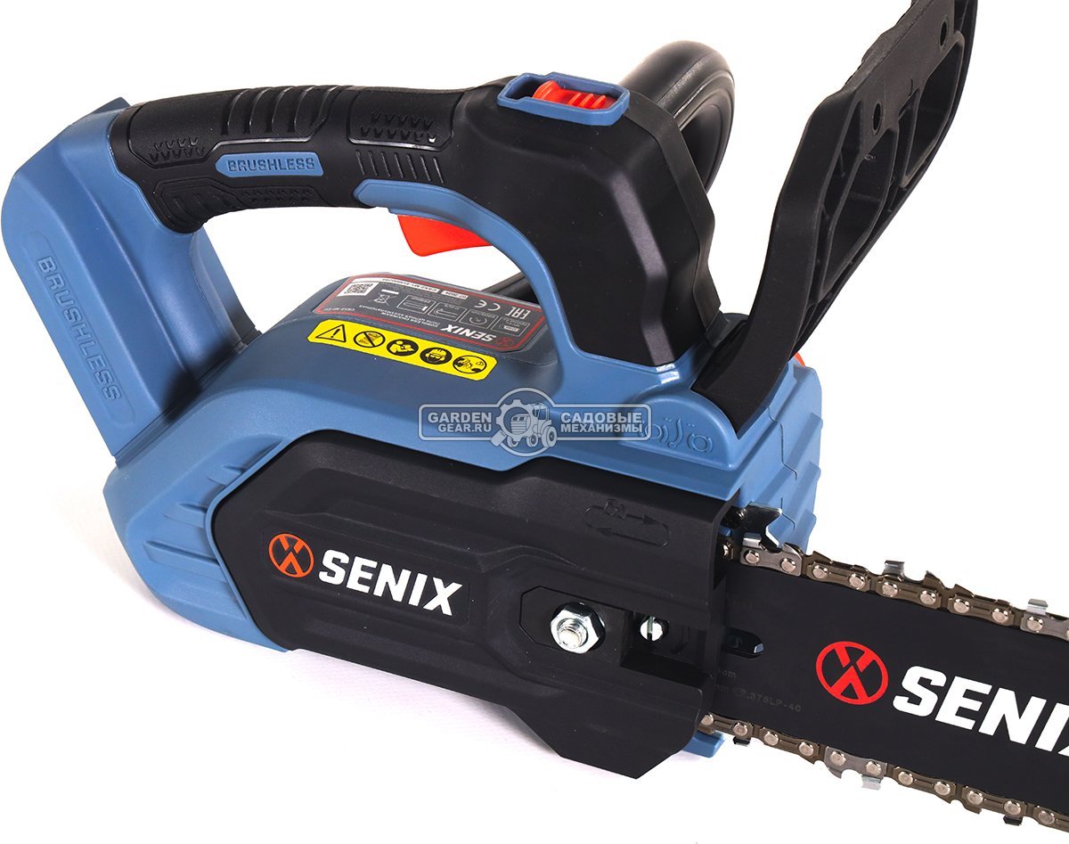 Пила аккумуляторная цепная Senix CSX2-M1-EU 10" с АКБ 4 А/ч и ЗУ (PRC, BL 20В, 3/8",1.1 мм, 40E, 3.2 кг)