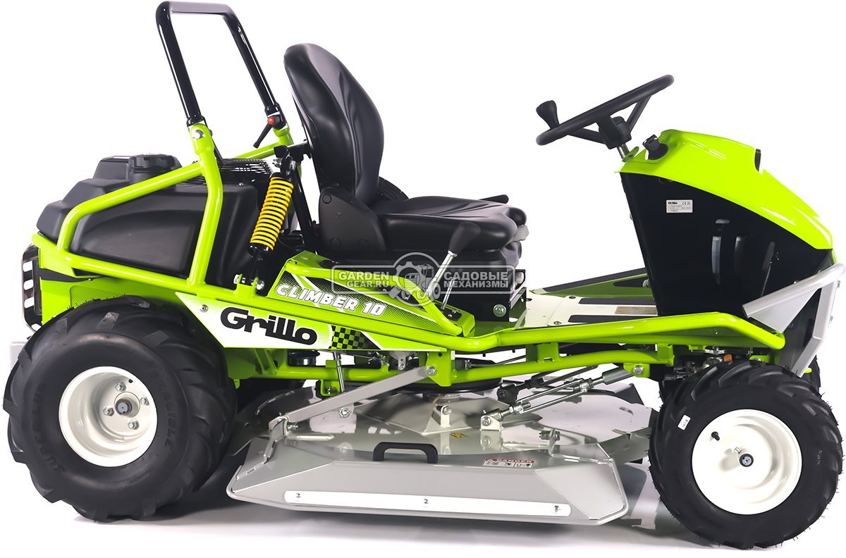 Садовый трактор для высокой травы и работы на склонах Grillo Climber 10.27 4WD (ITA, B&S 8290 CXi, 724 куб.см3, задний выброс, диффер., 98 см, 383 кг)