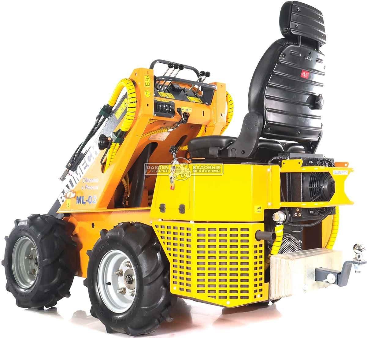 Универсальная машина мини-погрузчик Baumech ML-02 Pro + гидравлическая щётка 115 см., с двигателем Zongshen GB750 EFI V-Twin инжектор