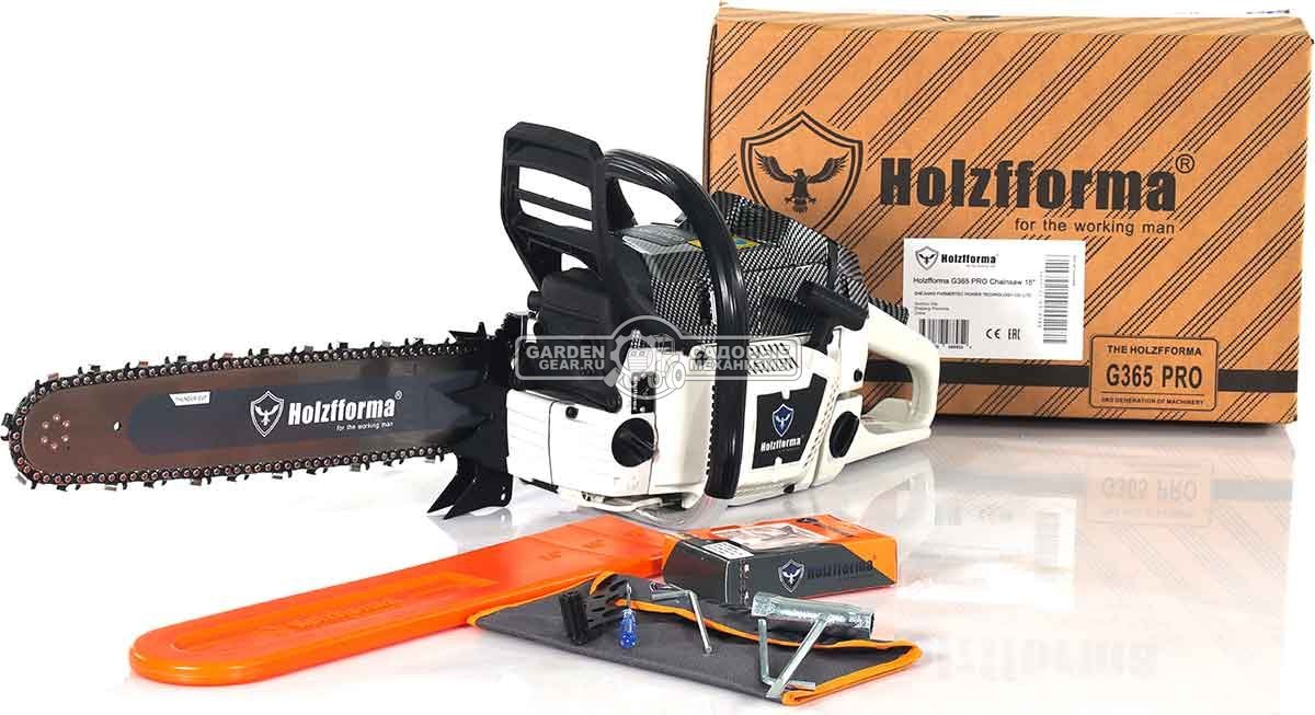 Бензопила Holzfforma G365 Pro 18" (PRC, 65.1 куб.см., 3.4 кВт/4.6 л.с., 3/8", 1.5 мм, 68E, корпус Carbon Fiber, Walbro carburetor, 6.1 кг)