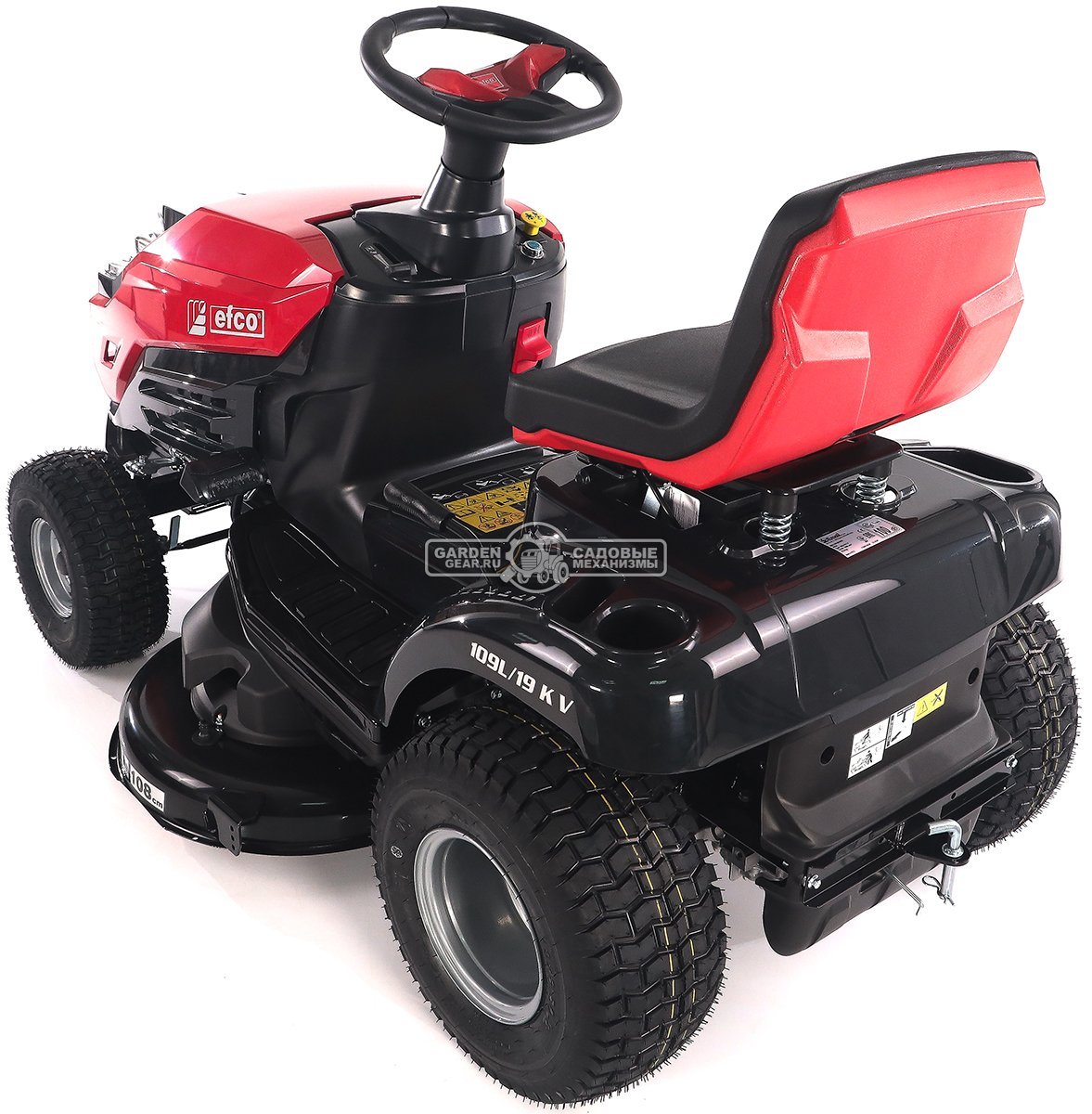 Садовый трактор Efco EF 109L/19 KV (PRC, Emak K 1900 V-Twin, 586 см3, 108 см, боковой выброс, гидростатика, 175 кг.)