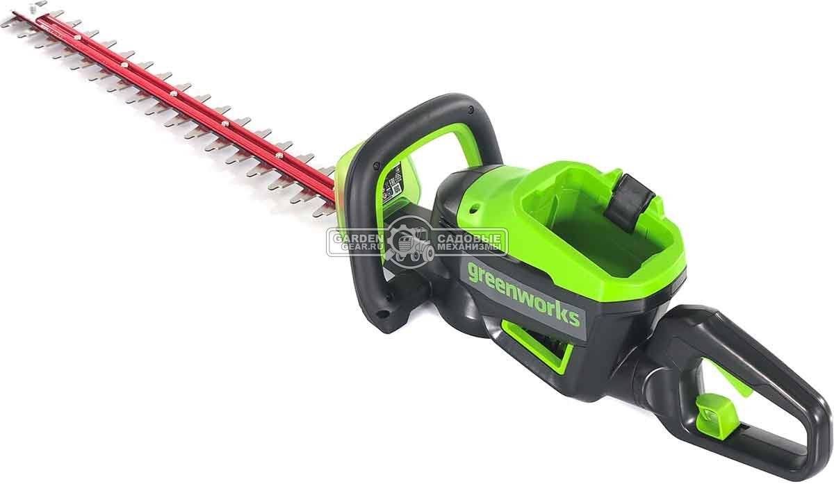 Кусторез аккумуляторный GreenWorks GD60HT66 без АКБ и ЗУ (PRC, BL 60В, 66 см, ветки до 28 мм, 3.2 кг)