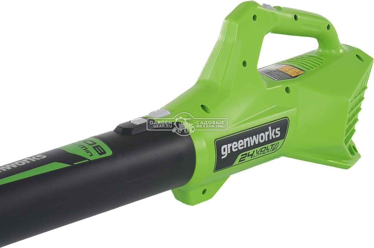 Воздуходувка аккумуляторная GreenWorks G24AB без АКБ и ЗУ (PRC, 24В, 145 км/ч, 1.7 кг)