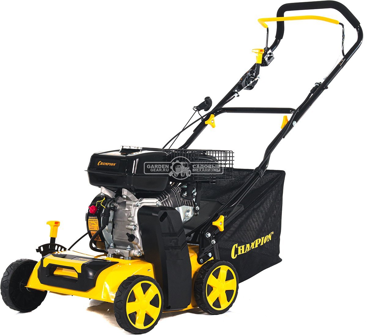 Вертикуттер - аэратор бензиновый Champion GSC4840 (PRC, 40 см, 212 см3, ножи + пружины, 40 л, 29 кг.)