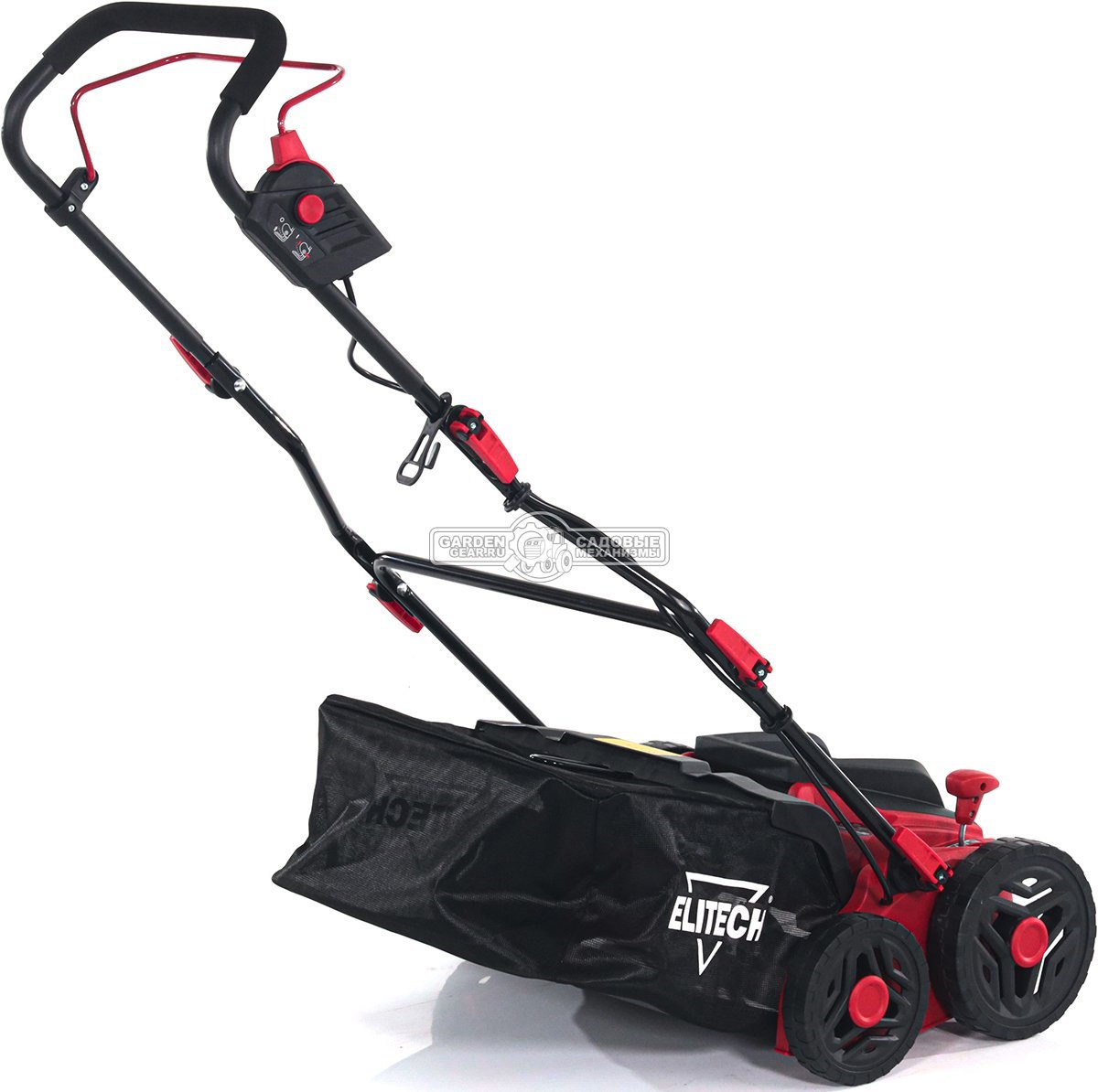 Вертикуттер - аэратор электрический Elitech СЭ 1536Т (PRC, 1500 Вт, 36 см, ножи + пружины, пластик, 45 л, 12 кг)