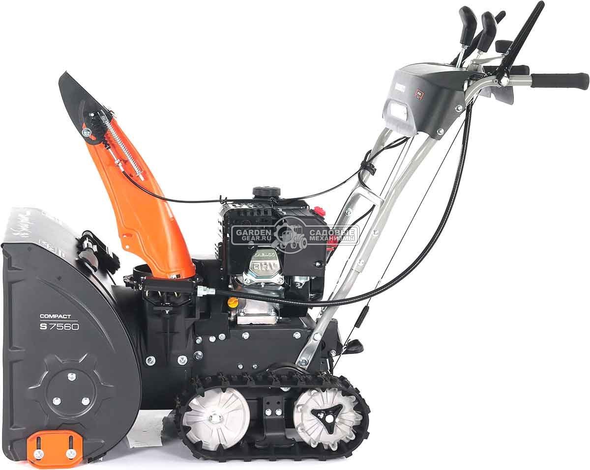 Снегоуборщик Daewoo S 7560 гусеничный (PRC, 61 см., Daewoo, 220 см3, скорости 6/2, фара, 78 кг)