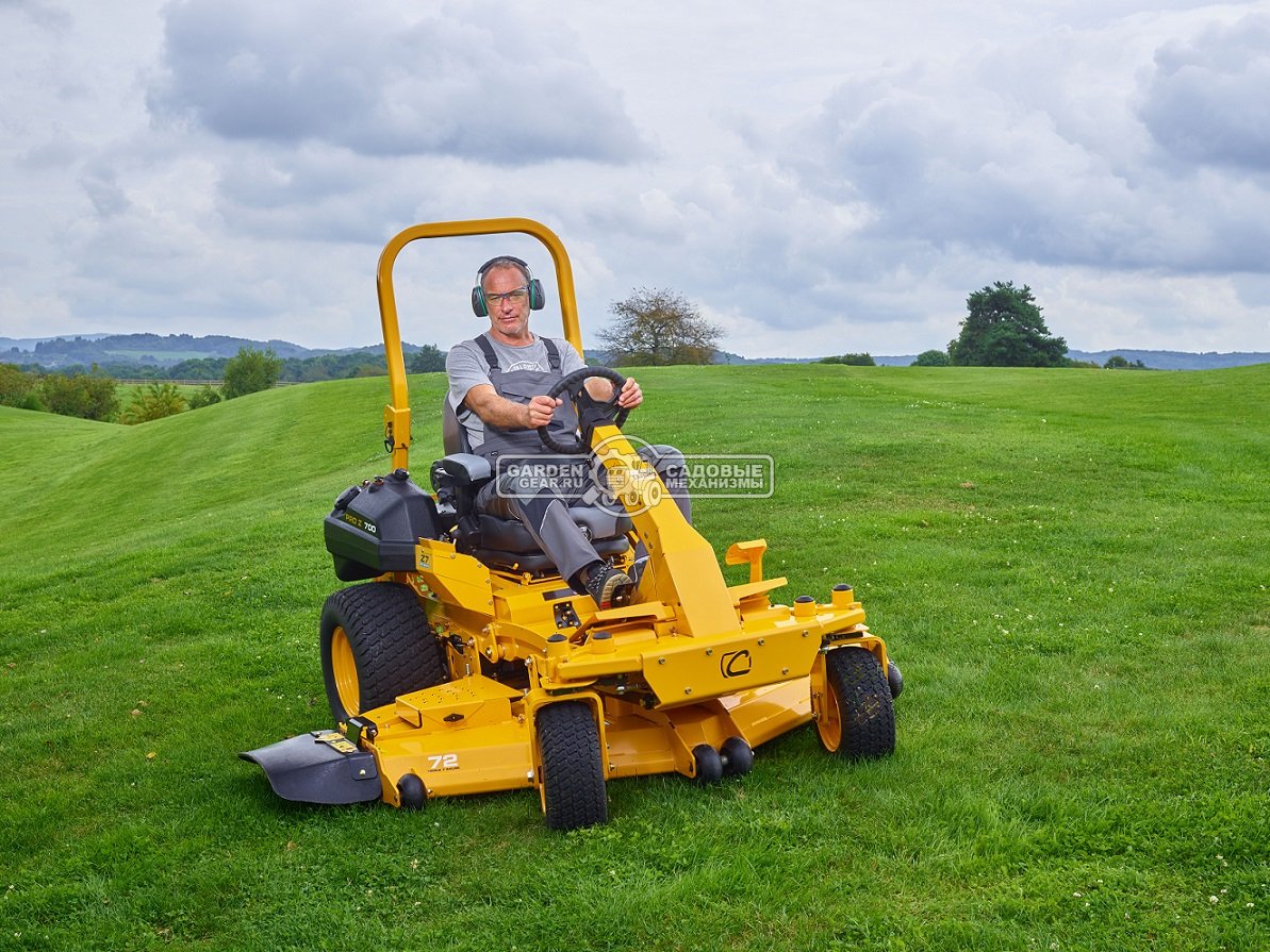 Садовый райдер Cub Cadet Z7 183 с нулевым радиусом разворота (USA, Kawasaki, V-Twin, 999 куб.см., гидростатика, ширина кошения 183 см., 732 кг.)