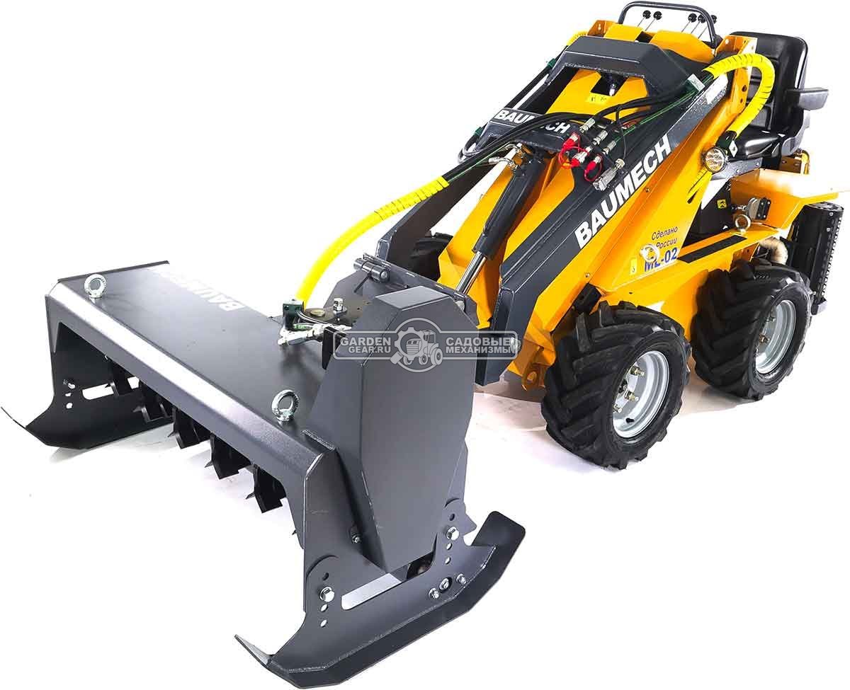 Универсальная машина мини-погрузчик Baumech ML-02 Pro + мульчер 110 см. с двигателем Zongshen GB750 EFI V-Twin инжектор