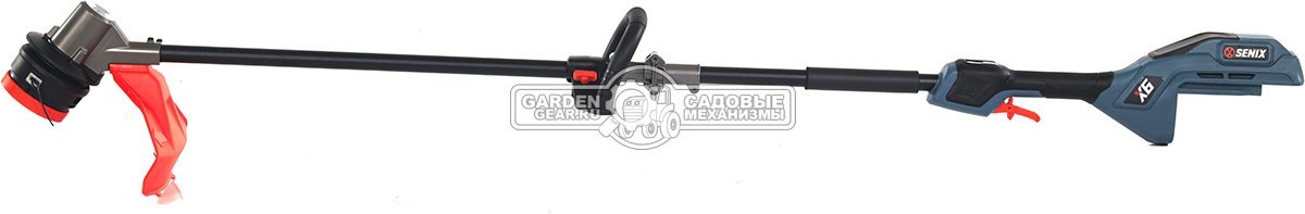 Триммер аккумуляторный Senix GTX6-M-EU c АКБ 3 А/ч и ЗУ (PRC, BL 60В, разъем, D рукоятка, леска 2.4 мм, 3.4 кг)