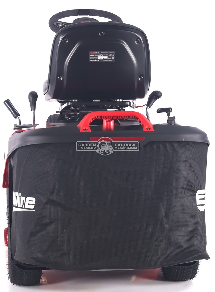 Садовый минирайдер Evoline TRG 66 CV (PRC, EVOline, 224 куб.см., вариатор CVT, травосборник 150 л, ширина кошения 66 см, 3 в 1, 130 кг)